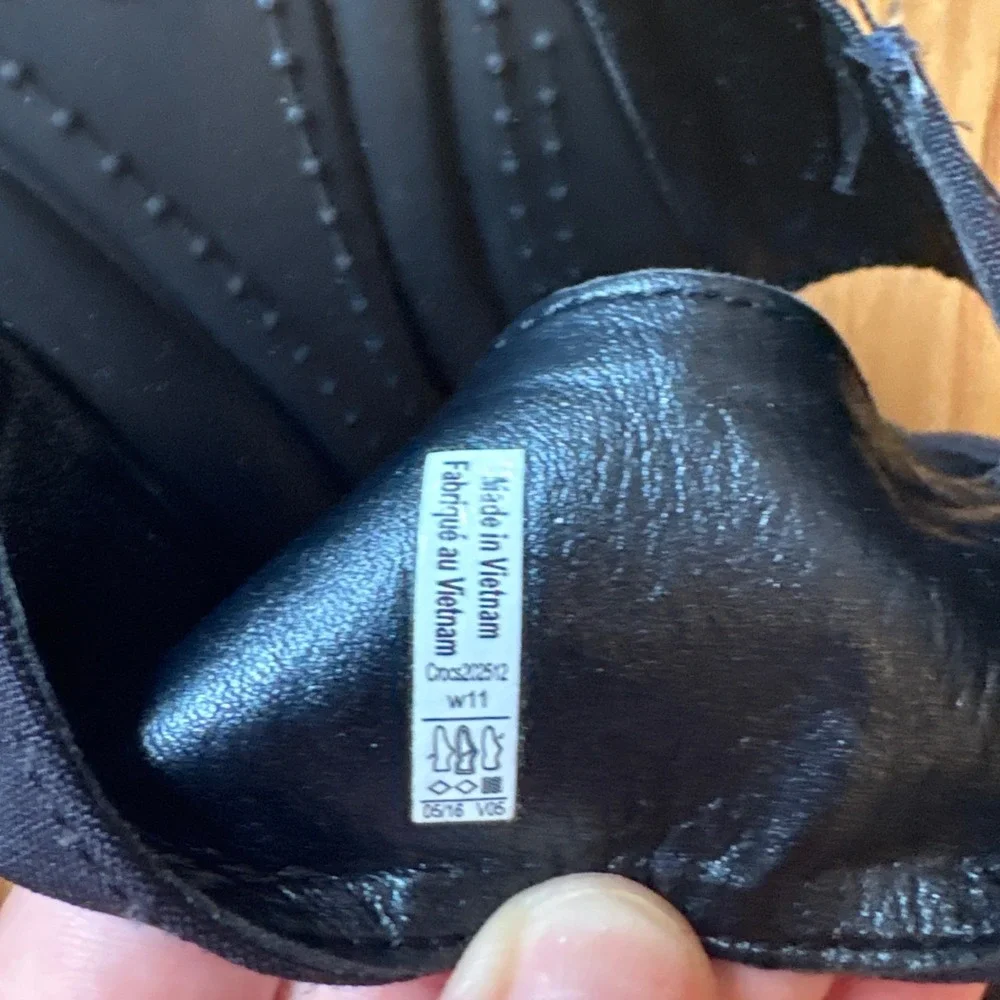 Crocs Leigh II Wedge Sandals Womens Black Dual Strap Slides SIZE 11